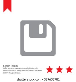 floppy, diskette. symbol store information document. computer floppy disk icon. vector icon