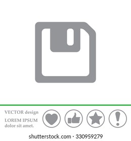 floppy, diskette. symbol store information document. computer floppy disk icon. vector icon