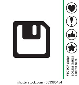 floppy, diskette. symbol store information document. computer floppy disk icon. vector icon
