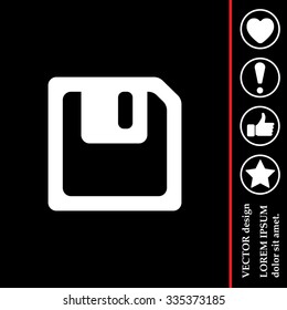 floppy, diskette. symbol store information document. computer floppy disk icon. vector icon