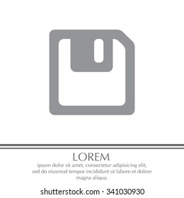 floppy, diskette. symbol store information document. computer floppy disk icon. vector icon