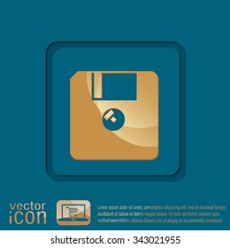 floppy, diskette. symbol store information document. computer floppy disk icon .