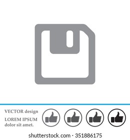 floppy, diskette. symbol store information document. computer floppy disk icon. vector icon