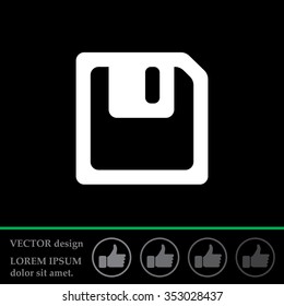 floppy, diskette. symbol store information document. computer floppy disk icon. vector icon