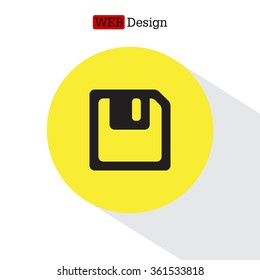 floppy, diskette. symbol store information document. computer floppy disk icon. vector icon