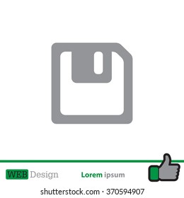 floppy, diskette. symbol store information document. computer floppy disk icon. vector icon