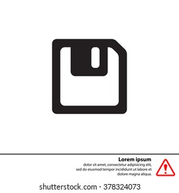 floppy, diskette. symbol store information document. computer floppy disk icon. vector icon