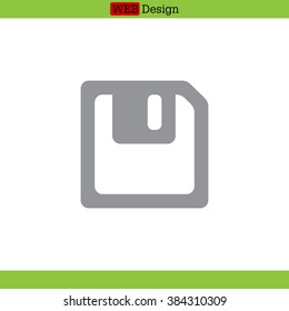 floppy, diskette. symbol store information document. computer floppy disk icon. vector icon