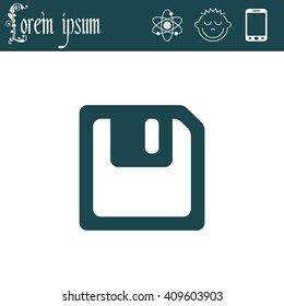 floppy, diskette. symbol store information document. computer floppy disk icon. vector icon