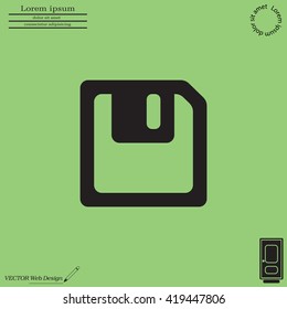 floppy, diskette. symbol store information document. computer floppy disk icon. vector icon