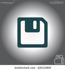 floppy, diskette. symbol store information document. computer floppy disk icon. vector icon