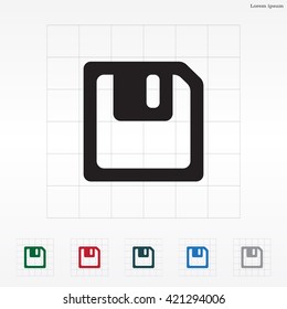 floppy, diskette. symbol store information document. computer floppy disk icon. vector icon