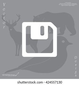 floppy, diskette. symbol store information document. computer floppy disk icon. vector icon
