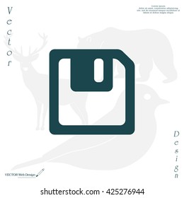 floppy, diskette. symbol store information document. computer floppy disk icon. vector icon