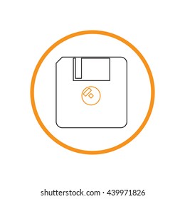 floppy, diskette. symbol store information document. computer floppy disk icon .