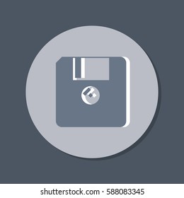 floppy, diskette. symbol store information document. computer floppy disk icon .