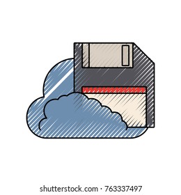 floppy diskette  vector illustration