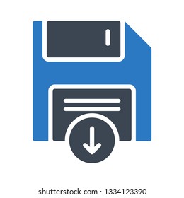 floppy download glyph double color
