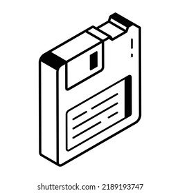 A Floppy Drive Line Icon Download 