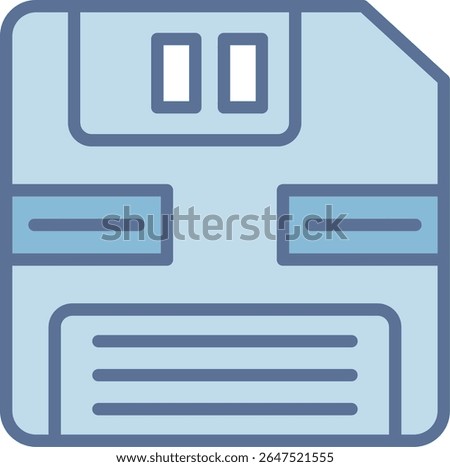 Floppy Filled Blue Tone Icon