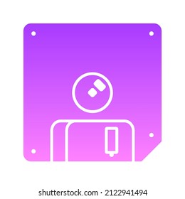 Diseño de iconos de degradado de glifos de disquete
