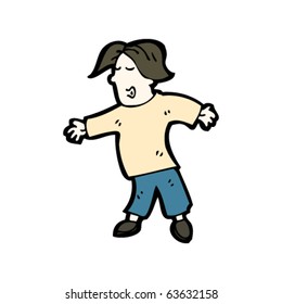 floppy hair man cartoon