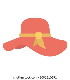 
A floppy hat with ribbon bow concept of summer enjoyment
