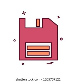 Floppy icon design vector