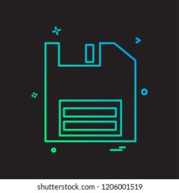 Floppy icon design vector