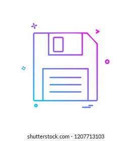 Floppy icon design vector
