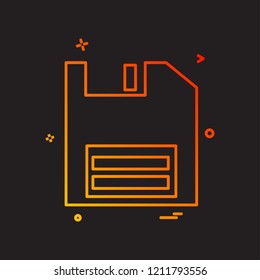 Floppy icon design vector
