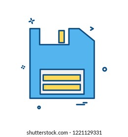 Floppy icon design vector