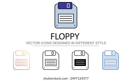 Diskettensymbol-Design mit weißem Hintergrund - Stockgrafik