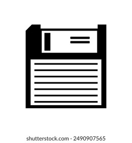 Floppy icon illustrated on background