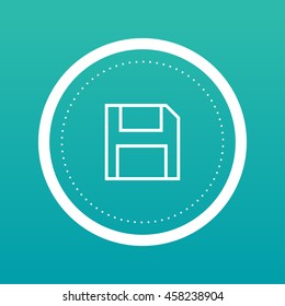 Floppy icon vector