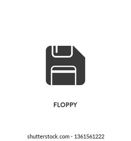floppy icon vector. floppy sign on white background. floppy icon for web and app