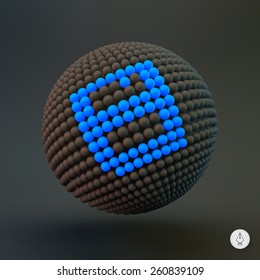Floppy icon. Web sign. Design element. 3d vector illustration.