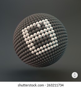 Floppy icon. Web sign. Design element. 3d vector illustration.
