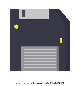 Disquetera ilustrada sobre fondo blanco