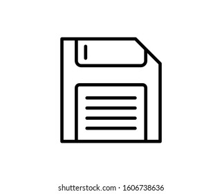 Floppy line icon. Vector symbol in trendy flat style on white background. Floppy sing for design.