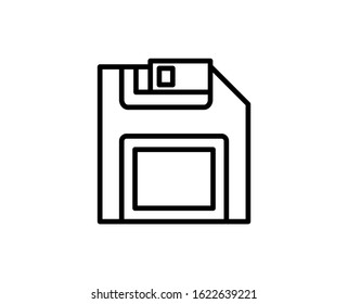 Floppy line icon. Vector symbol in trendy flat style on white background. Floppy sing for design.