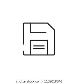 Floppy line ui icon. Save symbol modern simple vector icon for webpage or mobile app