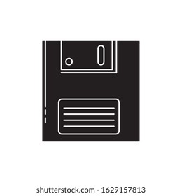 floppy nineties retro style isolated icon vector illustration design