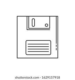 floppy nineties retro style isolated icon vector illustration design