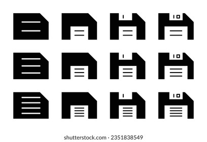 floppy set icon, floppy symbol collection. white background simple design. vector for apps and web.