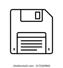 floppy storage icon with line style