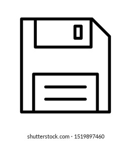 floppy thin line vector icon