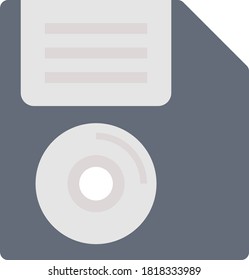 floppy vector flat color icon 