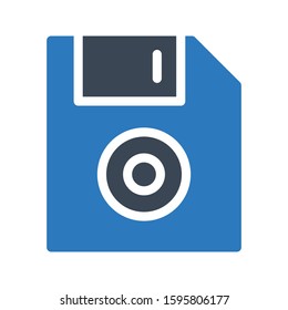 floppy vector glyph color icon 