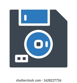 floppy vector glyph color icon 